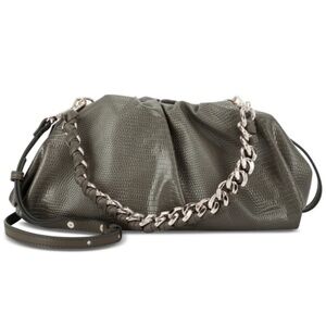 INC International Concepts Clutch Bag in Moss Lizard- NWOT